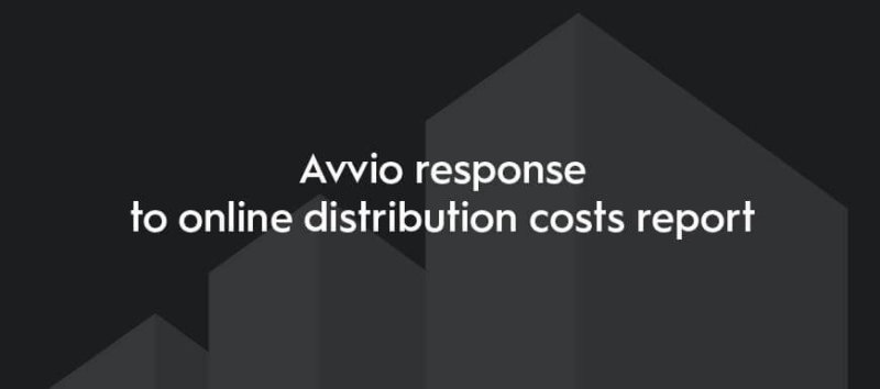 Avvio response to Online Distribution Costs Report